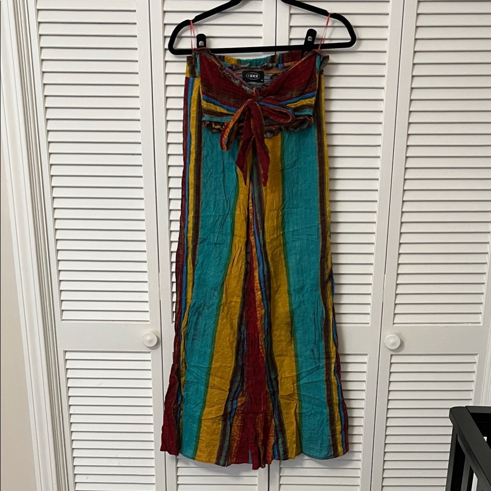 Cider Colorful Striped Two Piece Set